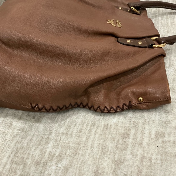 ✨💎MCM💎✨BROWN LEATHER BAG W/ UNBRANDED DUSTY AND GIFT! - Picture 9 of 16